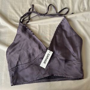 NWT Garage crop halter top